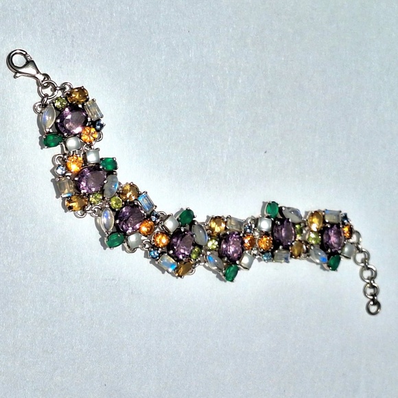 Nicky Butler Vintage Multi- gemstones Sterling Silver Bracelet NWOT - Picture 6 of 8